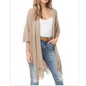 Knitted/open-knitted cardigan